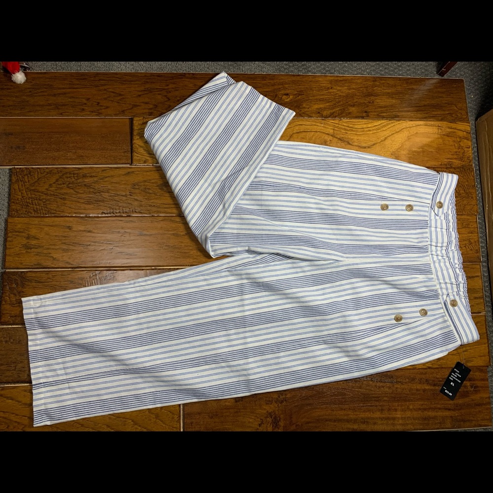 NWT Robert Louis Button elastic waistband pants XL